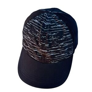 Mens Black Graphic Baseball Cap Athletic Sports Mesh Back Adjustable Strap